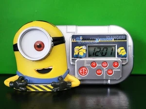 Minions Despicable Me Alarm Clock Timed Light Snooze Alarm Talking Sounds Works - Picture 1 of 2