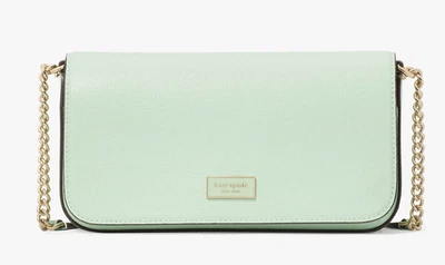 Bolso sin asas Kate Spade Serena Cuero Cadena Cartera ~NUEVO CON ETIQUETAS~ Pistacho Foto 1 de 4
