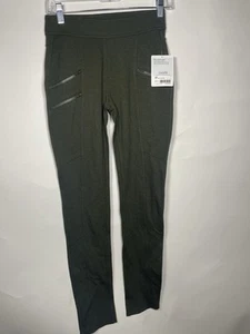 Athleta Twill Moto Hose Damen Gr. XS Olivgrün Neu mit Etikett Gym Freizeit - Bild 1 von 8
