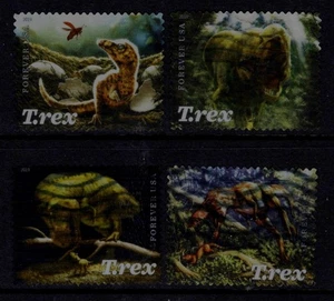 OFF paper #5410-13 Tyrannosaurus Rex (used set of 4) Forever 2019 _f256 - Picture 1 of 1