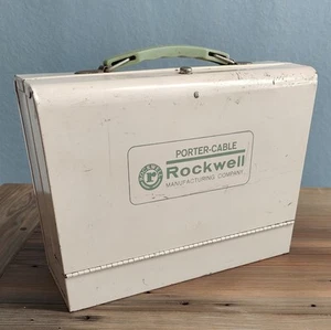 Vintage Porter-Cable Rockwell Manufacturing Company Metal Box 12x9x4 - Picture 1 of 17