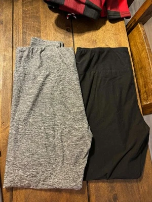 NUEVO SIN ETIQUETAS NOBO Talla Grande Adolescentes/Mujeres Gris Espacial/Negro Tobillo Leggings Lote de (2) - 1X Foto 1 de 4