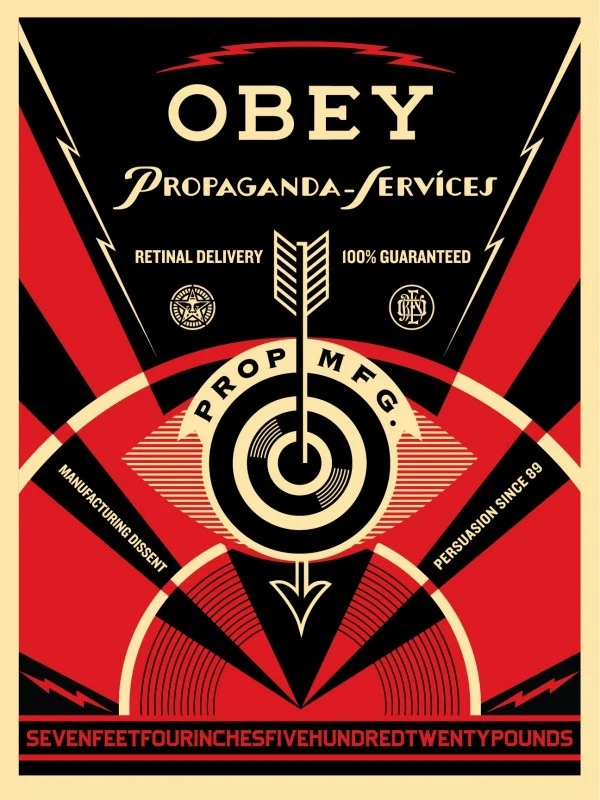 Propaganda Eye Services Silk Screen Print Shepard Fairey Signed 18" x 24" OBEY - Image 1 of 1