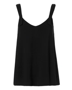 Helmut Lang crepe double strap cami in Black - size L $320 - Picture 1 of 3