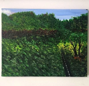 Abstract Painting, Original Art Acrylic on Canvas, Signed by Artist - Picture 1 of 2