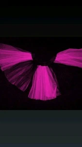Uv Hot Pink black stripe Tutu Skirt Women Teen Girl Clubwear Halloween Christmas - Picture 1 of 1