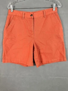 Lauren Ralph Lauren Girl Shorts Orange Denim 5 Pockets SZ 6 Logo 100% Cotton - Picture 1 of 5