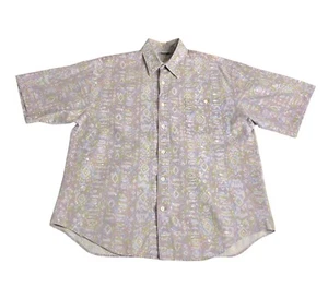Vintage Da Vinci California Shirt Mens M Geometric Abstract Southwestern 70s 80s - Picture 1 of 11