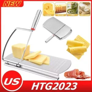 Cheese Slicer Cutter Board Stainless Steel Wire Cutting Hand Tool w/Size Scale - Picture 1 of 14