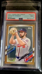 2021 Topps Pro Debut Spencer Strider GOLD BRAVES RC ROOKIE /50 PSA 9 - Picture 1 of 3
