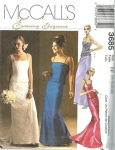 McCalls Sewing Pattern 3685 Formal Bridal Skirt Top Misses Size 16-22 - Picture 1 of 2