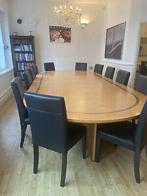 Conference Board Room Meeting Oval Wooden Modular Table Vintage Huge Table. • 3,000£