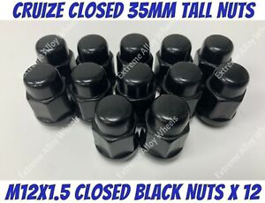 16 75-88 B 12x1.5 Bolts for Opel Manta Alloy Wheel Nuts Black