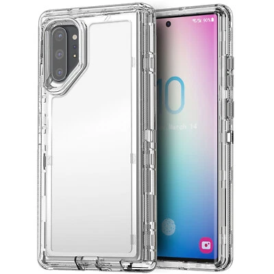 Funda transparente para Samsung Galaxy Note10 Plus/Note10 a prueba de golpes cubierta de cristal transparente Foto 1 de 4