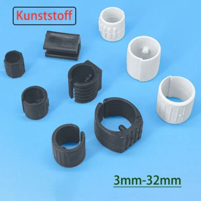 Rohr Schlauch U Befestigungsschelle Kunststoffrohr U-Clip 3-32mm Rohr-U-Klammer - Bild 1 von 4