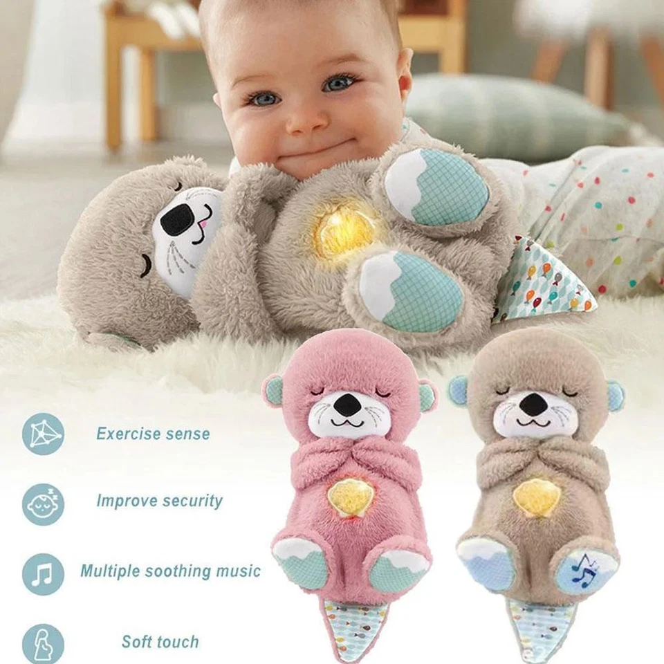 MARKENLOS Otter Neugeborene beruhigende Puppen Schlafspielzeug rhythmische Atmung Musik