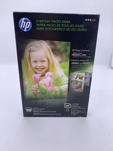 HP PHOTO CREATIONS Everyday Photo Paper 100 Sheets 4x6 Glossy Q5440A Sealed NEW - Picture 1 of 7