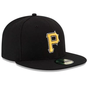 Pittsburgh Pirates New Era 5950 Fitted Hat - Alt - Black - Picture 1 of 1
