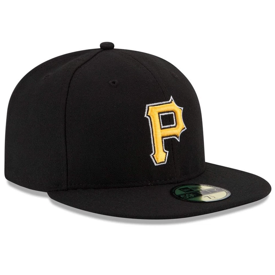 Pittsburgh Pirates New Era 5950 Fitted Hat - Alt - Black - Image 1 of 1