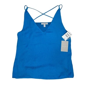 Chelsea 28 Top Women's Medium Blue Cross Back Jacquard Camisole Spaghetti NEW - Picture 1 of 8