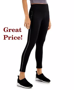Leggings para mujer con borde lateral negro profundo talla X-PEQUEÑO INC $39 - NUEVO CON ETIQUETAS - Imagen 1 de 2