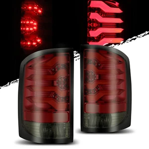 For 14-18 SIERRA 1500/2500HD/350HD RED SMOKE LED Tail Lights Pair ALRHAREX - Foto 1 di 8