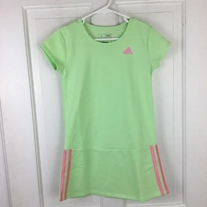 Adidas Athletic Dress Sporty Tennis Green Pink Short Sleeve Girls Size 6 NWT - Picture 1 of 7