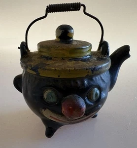 Thames Japan Redware Black Clown Face Salt Shaker - Picture 1 of 6