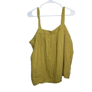 ANA Tank Top Women's XL Striped Square Neck Sleeveless Button Casual Top - Picture 1 of 8