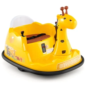 COSTWAY Giraffe Toddler Bumper Car 360° Spinning Ride on Toy w/Remote Control - Picture 1 of 10