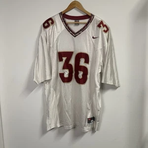 Vintage Nike FSU Florida State University Seminoles Noles Jersey White #36 2XL - Picture 1 of 8