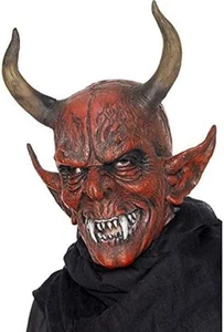 Smiffys Devil Demon Mask, Red - Picture 1 of 1