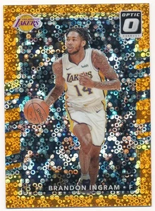 BRANDON INGRAM 2017-18 DONRUSS OTPIC ORANGE FAST BREAK PRIZM #67 LAKERS MINT - Picture 1 of 2