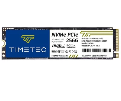 256GB SSD NVMe PCIe Gen3x4 8Gb/s M.2 2280 3D NAND High Performance SLC Cache ... - Image 1 of 4