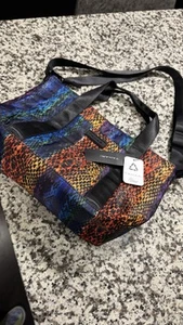 Tahari Wooster Womens Handbag Satchel Rainbow Snake Adjustable Crossbody NWT - Picture 1 of 9