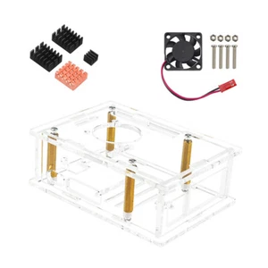 For Raspberry Pi 5 Acrylic Case For Pi 5 Case Protective Case with Cooling Fan - Afbeelding 1 van 24