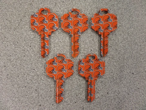 ILCO CLEVELAND BROWNS NFL LOGO SCHLAGE SC1 HOUSE KEY BLANKS BAG OF 5 Cover