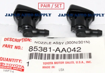 OEM Genuine TOYOTA 02-06 CAMRY Windsheild Washer Sprayer Nozzles 2X 85381-AA042 - Image 1 of 2