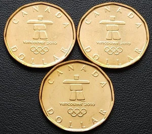 Lote de 3x Vancouver 2010 Olympics Loonies - Brillante UNC - Imagen 1 de 2