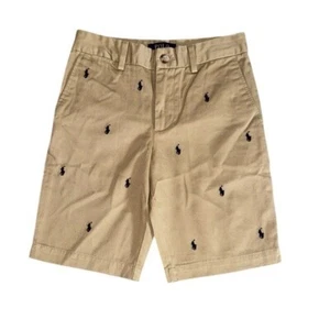 NEW Ralph Lauren POLO khaki shorts boys 8 chino navy logo NWT summer casual - Picture 1 of 8