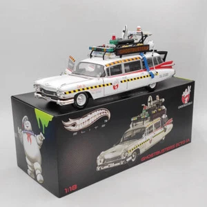 HOT WHEELS X5470 1/18 Cadillac Ghostbusters II ECTO 1A Elite Diecast Model Car - Picture 1 of 12