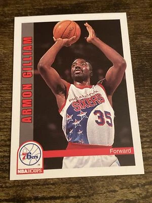 1992-93 Hoops Philadelphia 76ers Basktball Card #173 Armon Gilliam L9340* - Image 1 of 2