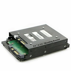 (6-pack) 2.5" to 3.5" Bay SSD Metal Hard Drive HDD Mounting Bracket Adapter Tray - Picture 1 of 8