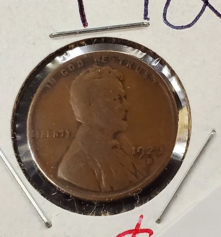 1926 S 1c Lincoln Wheat Cent Penny Coin Circulated AG About Good Full Date Cover