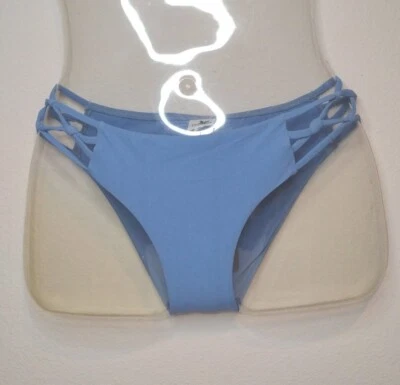 Traje de baño Sauvage EE. UU. (precio de venta sugerido por el fabricante $58) parte inferior de bikini azul liso talla pequeña nuevo con etiquetas Y2K Foto 1 de 4