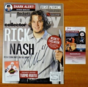 Rick Nash Signed Hockey Beckett Magazine 2004 with JSA COA - Picture 1 of 5