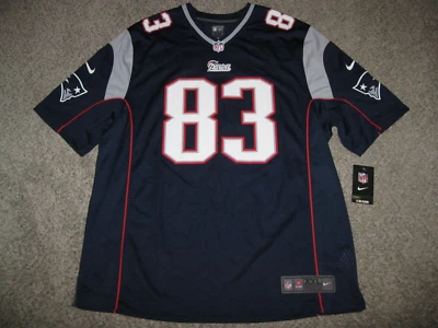 Camiseta deportiva Nike Wes Welker New England Patriots para hombre 2XL azul marino Foto 1 de 4