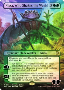 MTG FOIL Nissa, Who Shakes the World Borderless - Bloomburrow Commander #084 - Imagen 1 de 1