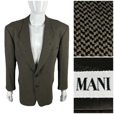 Mani Mens 42 R Blazer Sport Coat Two Buttons Jacket Wool Casual Blend Vintage - Image 1 of 4