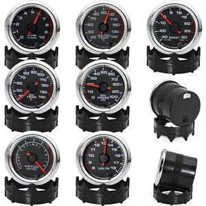 2" 52mm Car Boost Tacho Water Temp Oil Temp Voltage Oil Pressure Ext temp Gauge - Picture 1 of 32
